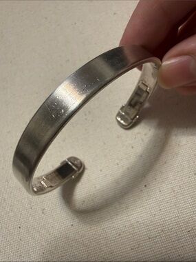 Sterling Silver 925 Breast Cancer Awareness Cuff Bracelet made in Italy